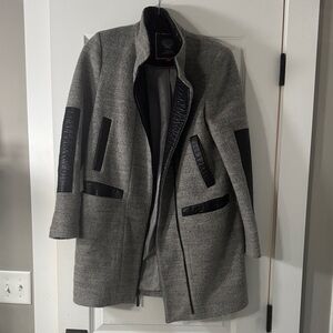 Vince Camuto Gray Coat with Black Details